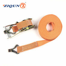 10M/12M Lashing Strap With Double Hook 5000kg yellow cloth ribbon nylon spinning fiber weaving quality is good